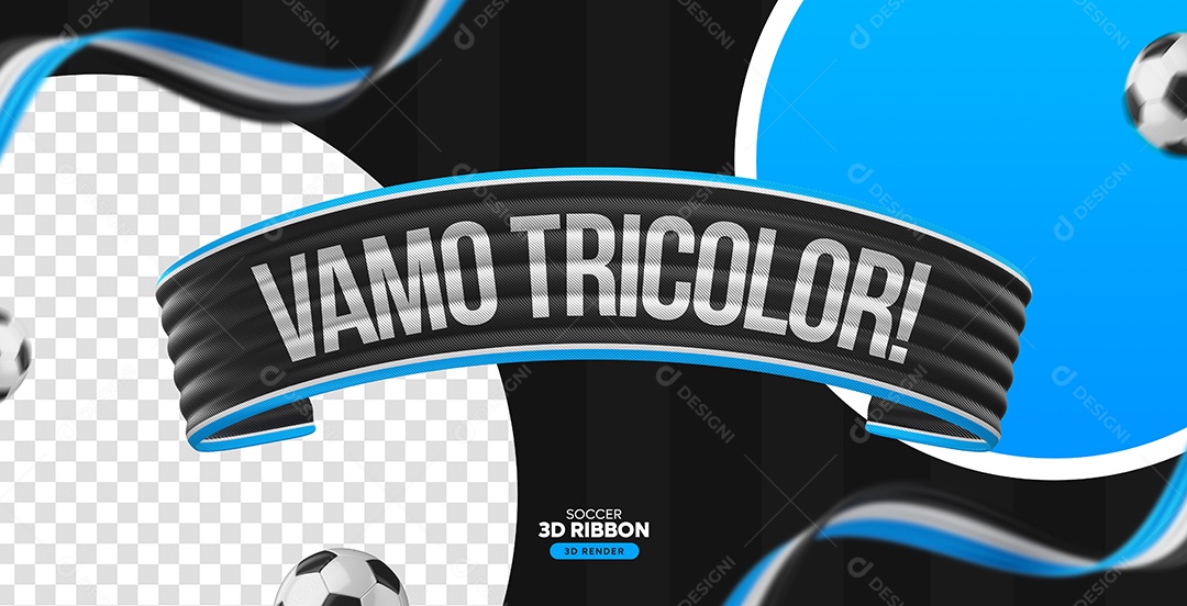 Vamo Tricolor 3D Element For PSD Composition