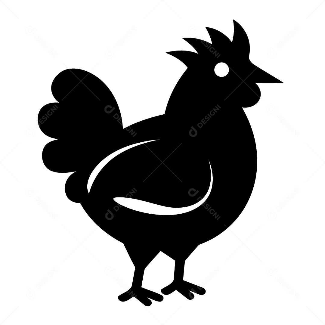 Desenho de galinha bonito, Vetor Premium