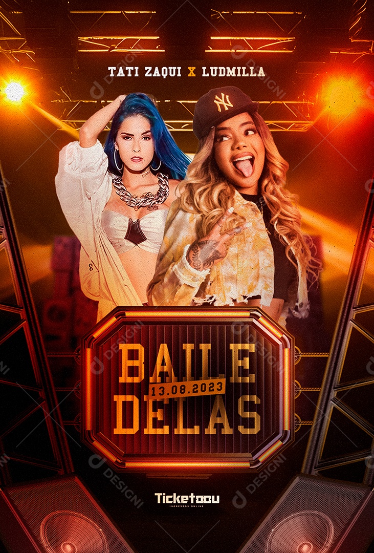 Flyer Baile Delas Tati Zaqui X Ludmilla Social Media Psd Editável Download Designi 2691