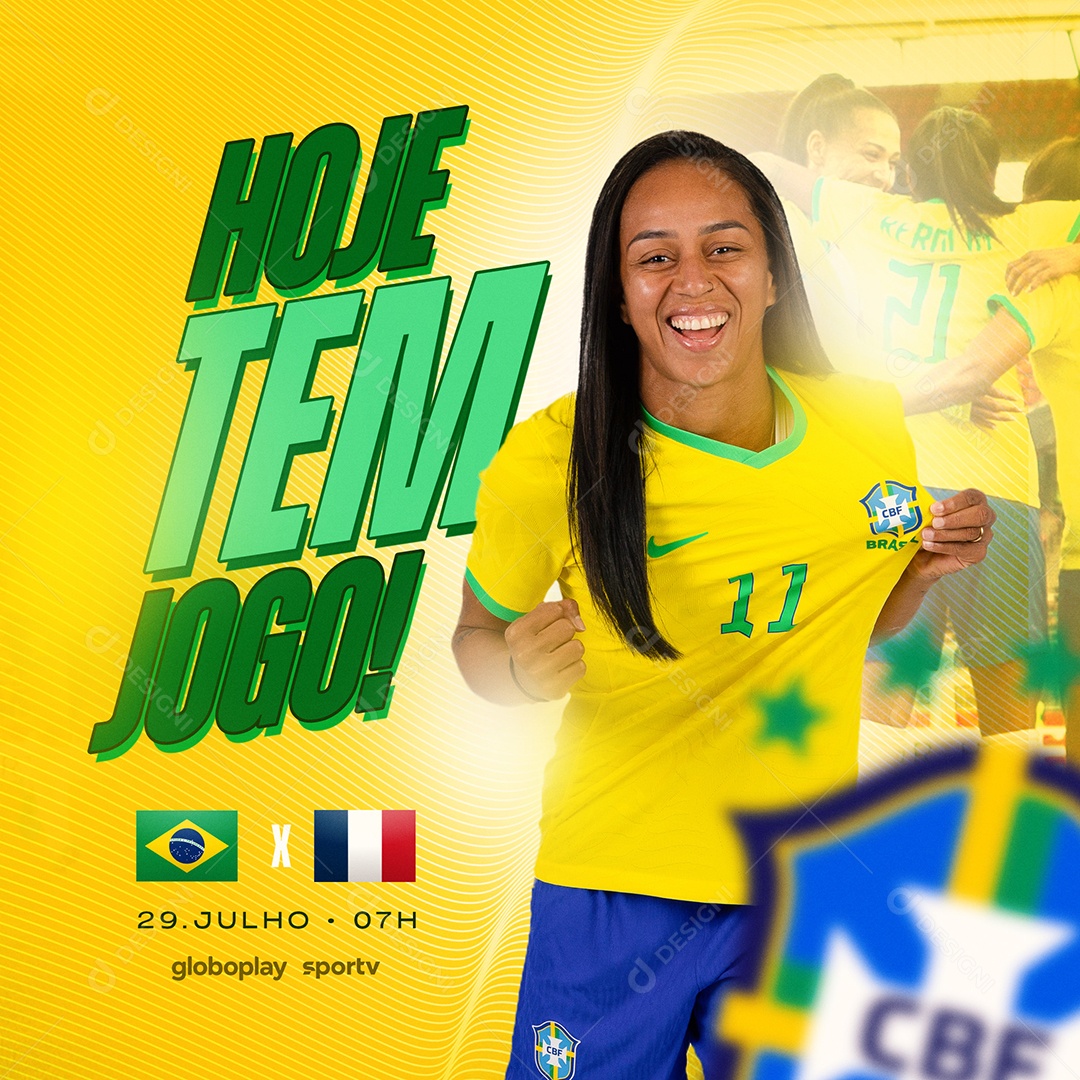 Seleção Feminina de Futebol on X: Bom dia, meu Brasil! 🇧🇷 Hoje tem  #GuerreirasDoBrasil em campo pelo segundo jogo do Torneio Internacional de  Futebol Feminino! Deixe sua mensagem positiva nos comentários e