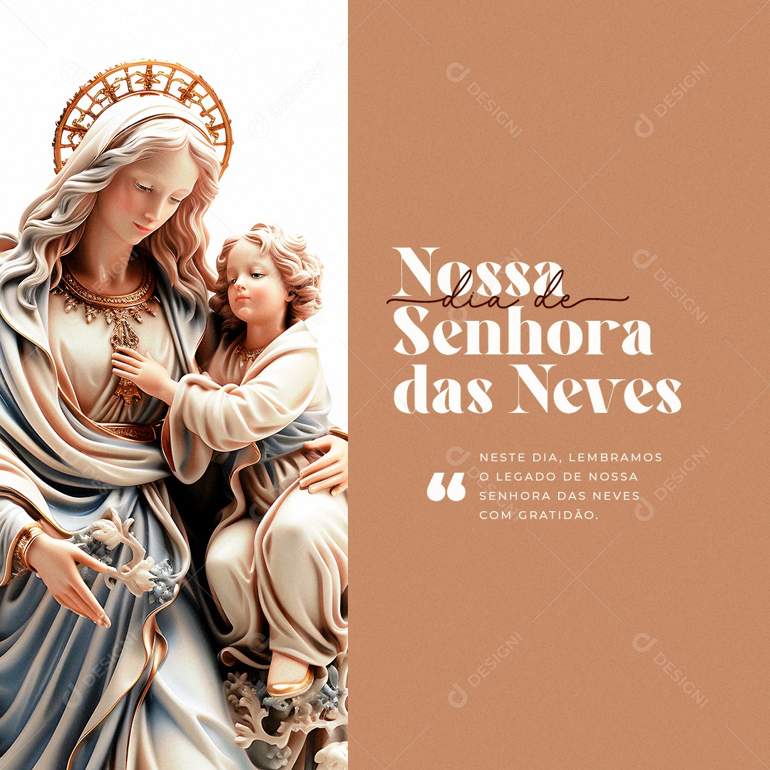 Social Media Dia de Nossa Senhora das Neves 05 de Agosto PSD Editável