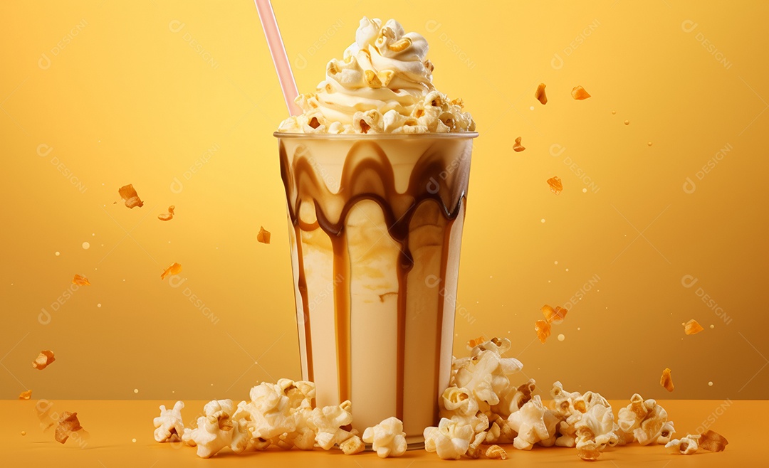 Delicioso milkshake de caramelo