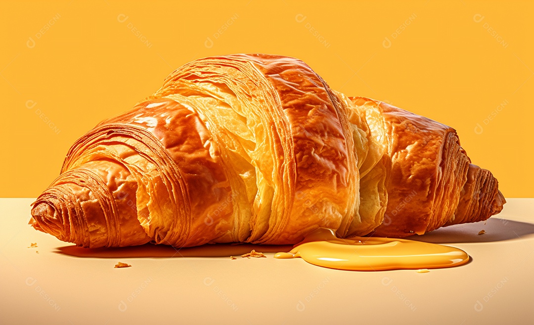 Delicioso croissant tradicional