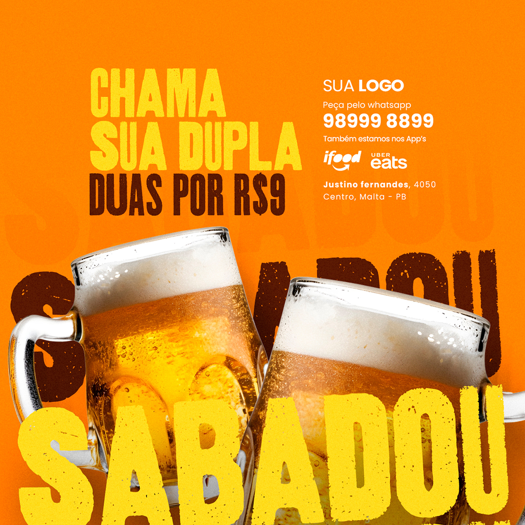 Motion Cervejaria Chama Sua Dupla Duas Por 9 00 Social Media After Effects Editável