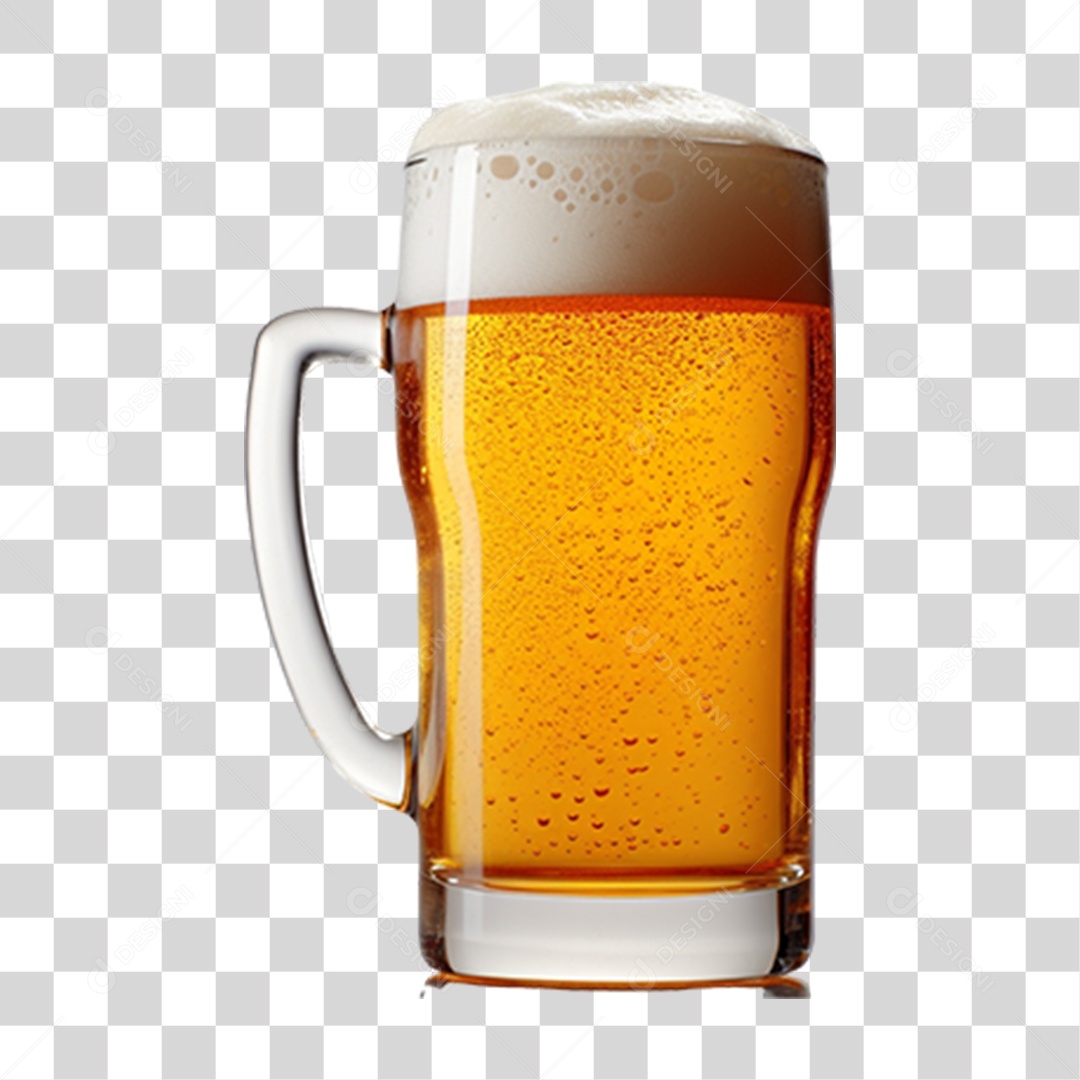 Copo com Cerveja PNG Transparente