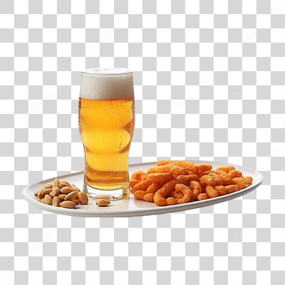 Copo com Cerveja PNG Transparente