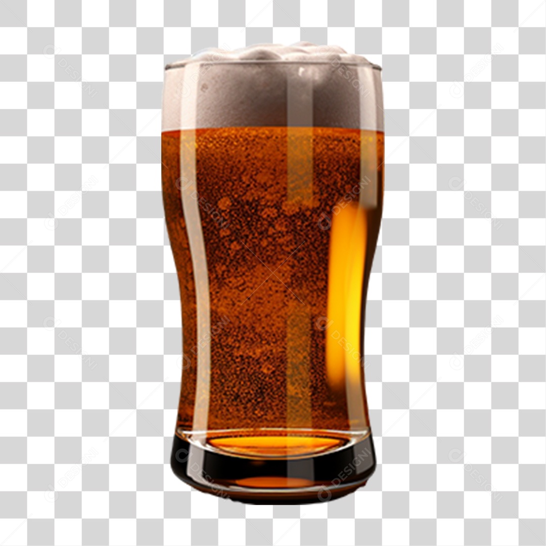 Copo com Cerveja PNG Transparente