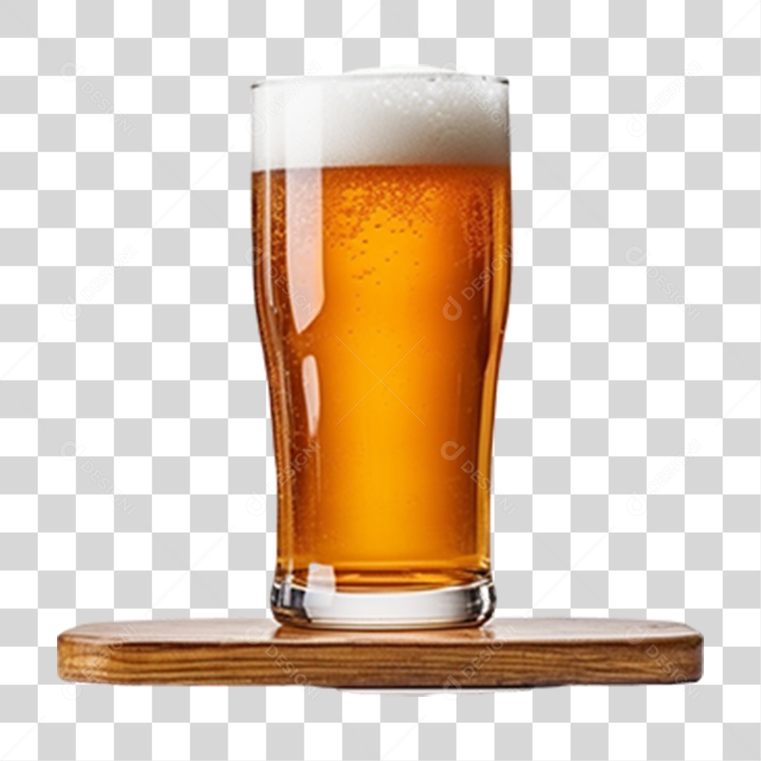 Copo com Cerveja PNG Transparente