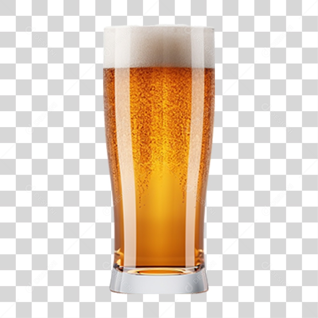 Copo com Cerveja PNG Transparente