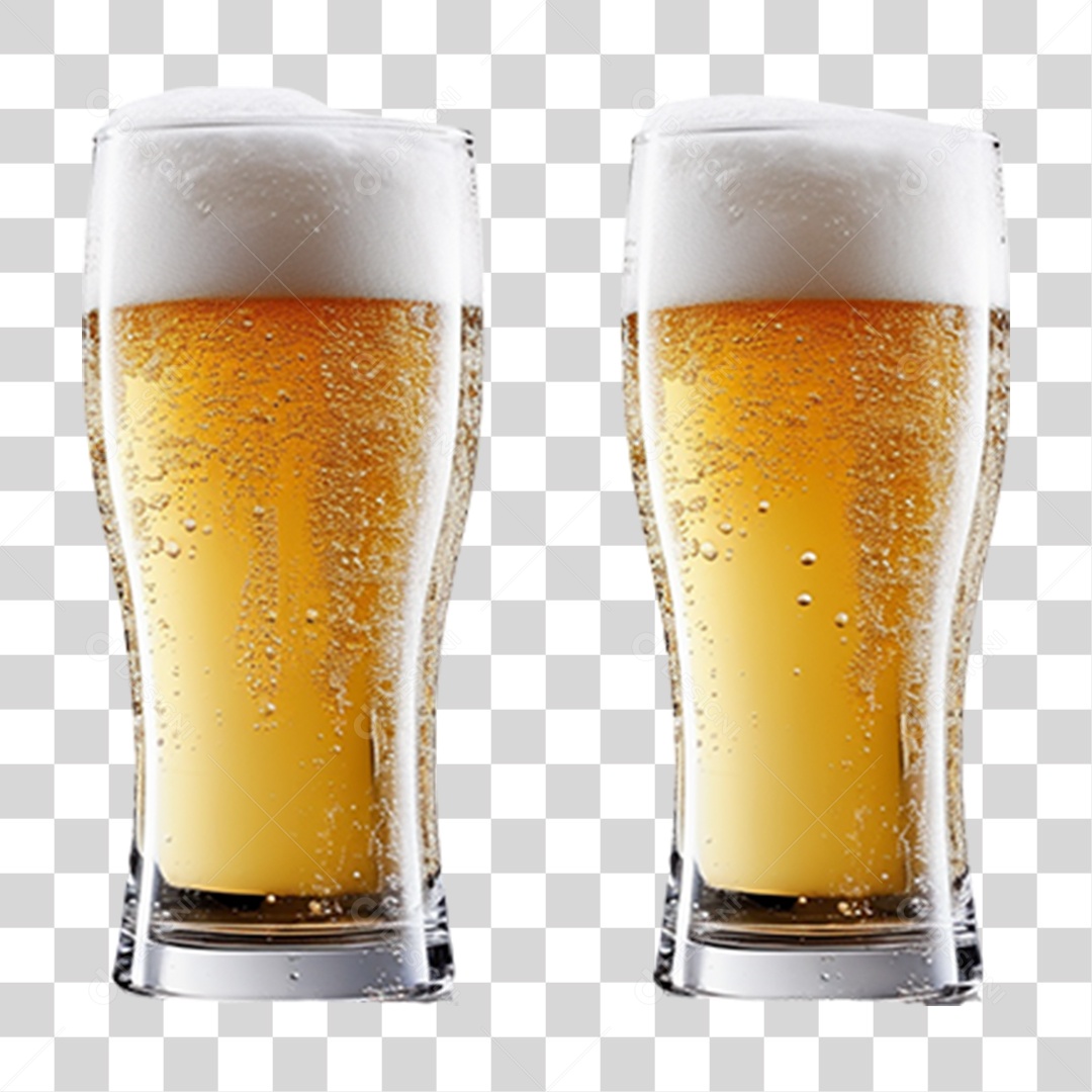 Copo com Cerveja PNG Transparente