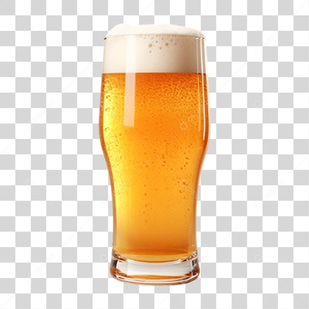 Copo com Cerveja PNG Transparente