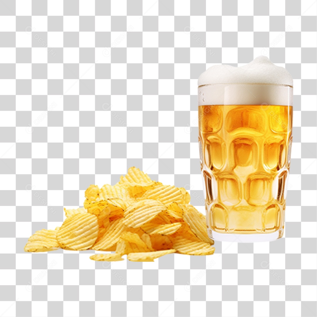 Copo com Cerveja PNG Transparente