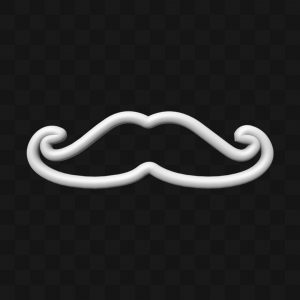 Bigode Neon - Modelo 3D