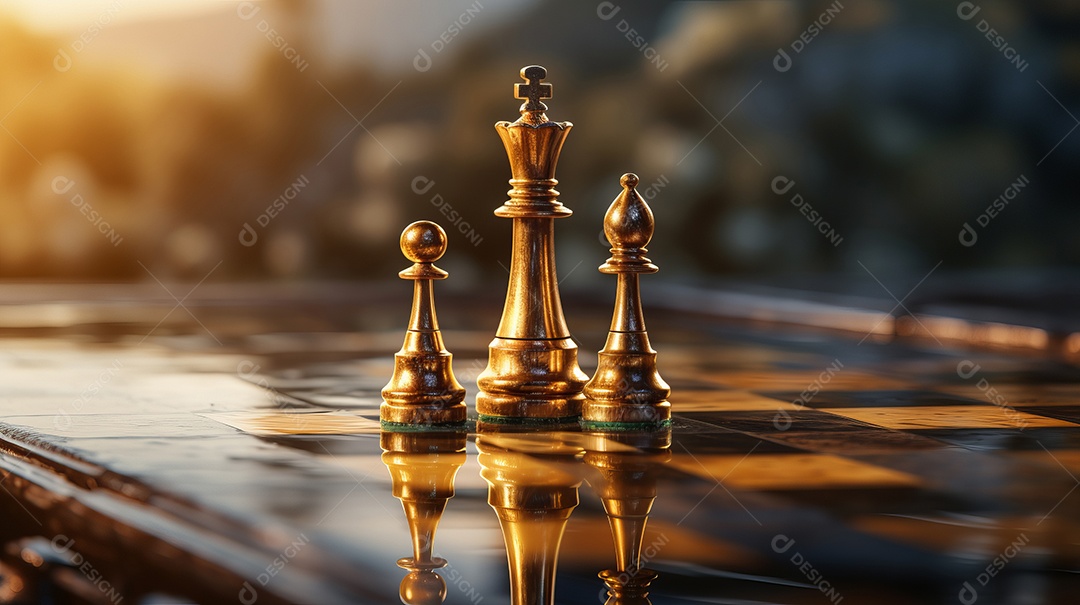 Xadrez rei branco vs xadrez rei preto generativo ai