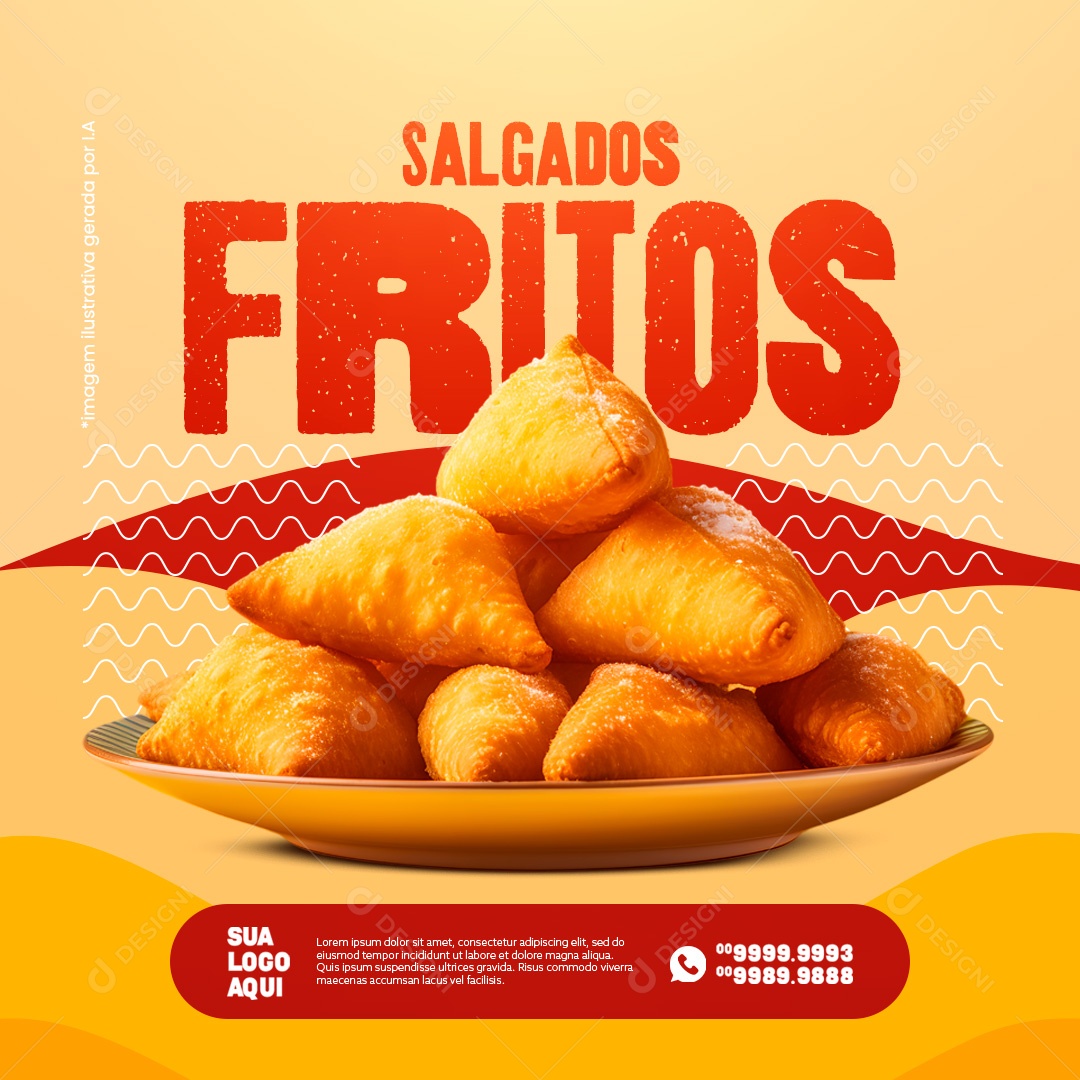 Lanchonete Salgados Fritos Social Media Psd Editável Download Designi 2902