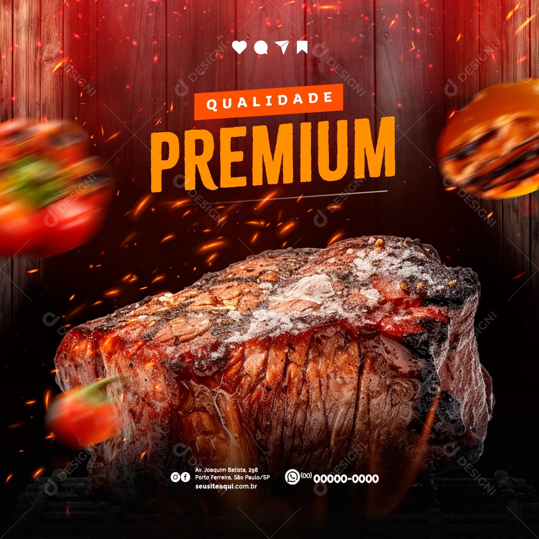 Churrascaria Qualidade Premium Social Media Psd Editável Download Designi 5750