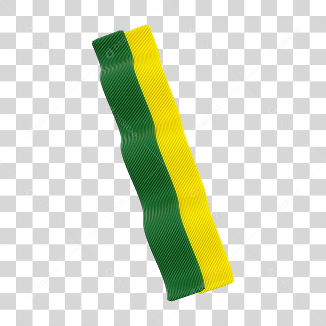 Elemento 3D Fitas Onduladas Bandeira do Brasil para Composição PNG  Transparente [download] - Designi