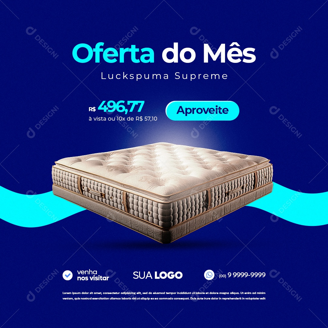 Loja De Colhões Oferta do Mês Luckspuma Supreme 496,77 Social Media PSD Editável