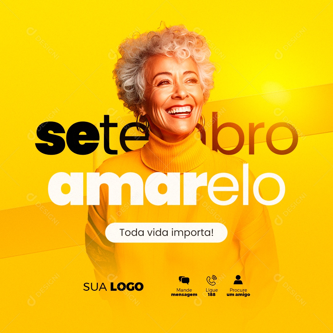 Setembro Amarelo Toda Vida Importa Social Media PSD Editável