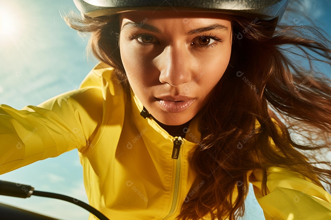 Jovem andando de bicicleta