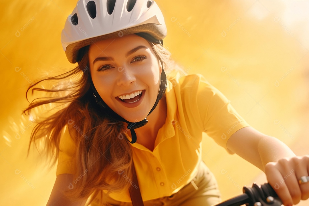 Jovem andando de bicicleta