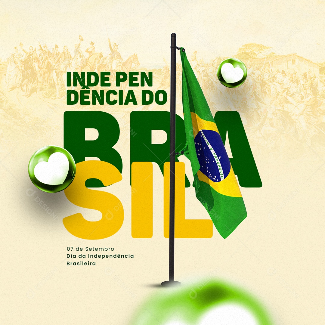 Dia Da Independência Do Brasil 07 De Setembro Social Media Psd Editável Download Designi 1908