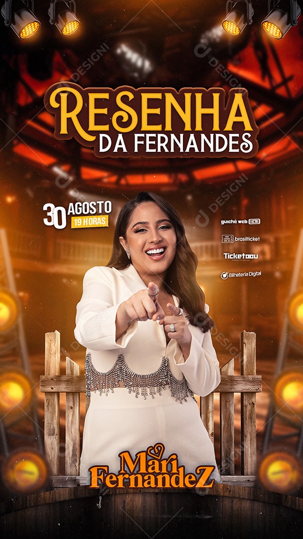 Flyer Resenha da Fernandes Story Social Media PSD Editável