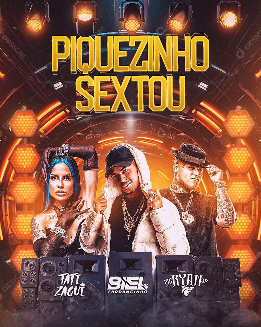 Flyer Tati Zaqui Biel do Furduncinho e Mc Ryan Sp Social Media PSD Editável