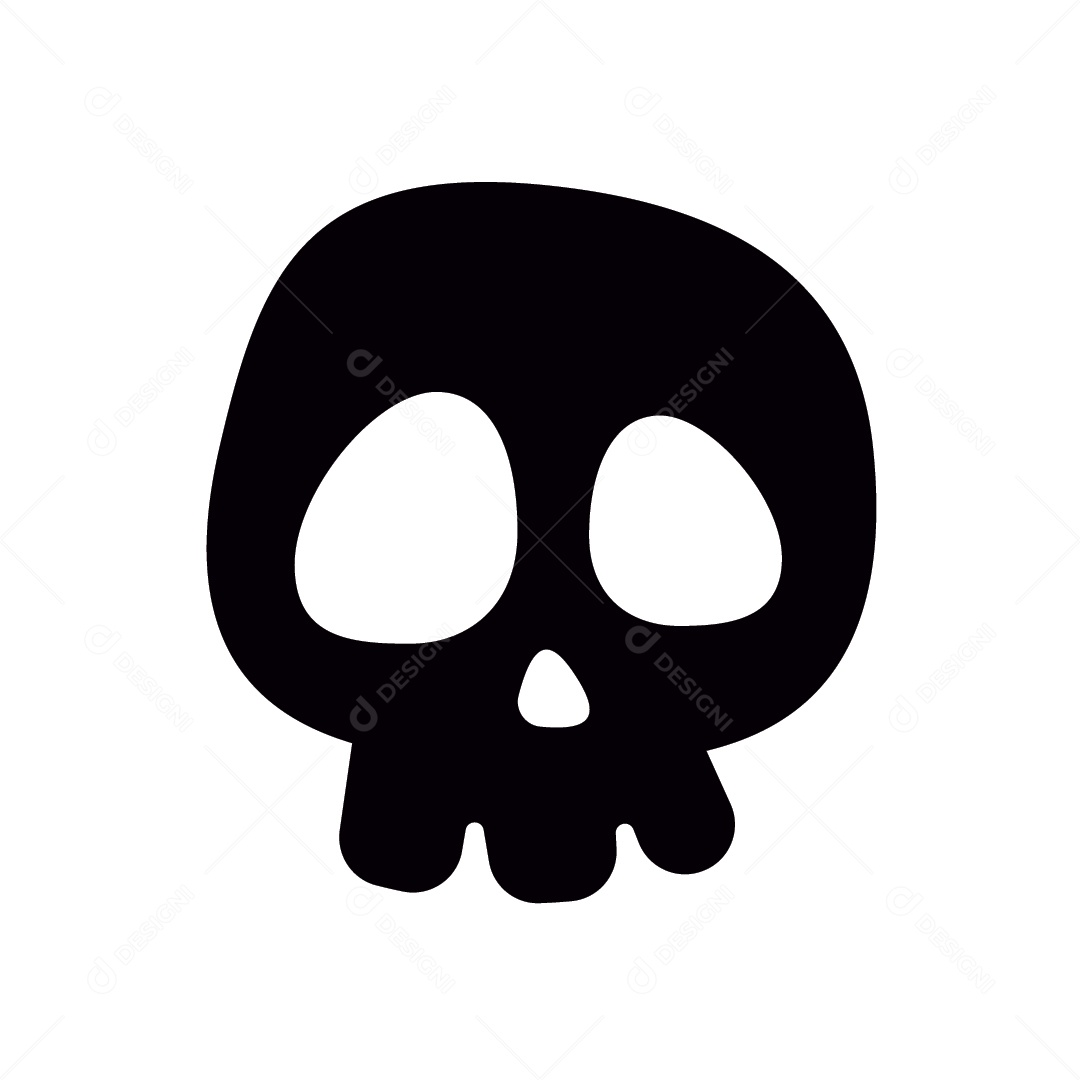 desenho de um crânio assustador de halloween 12550265 Vetor no Vecteezy