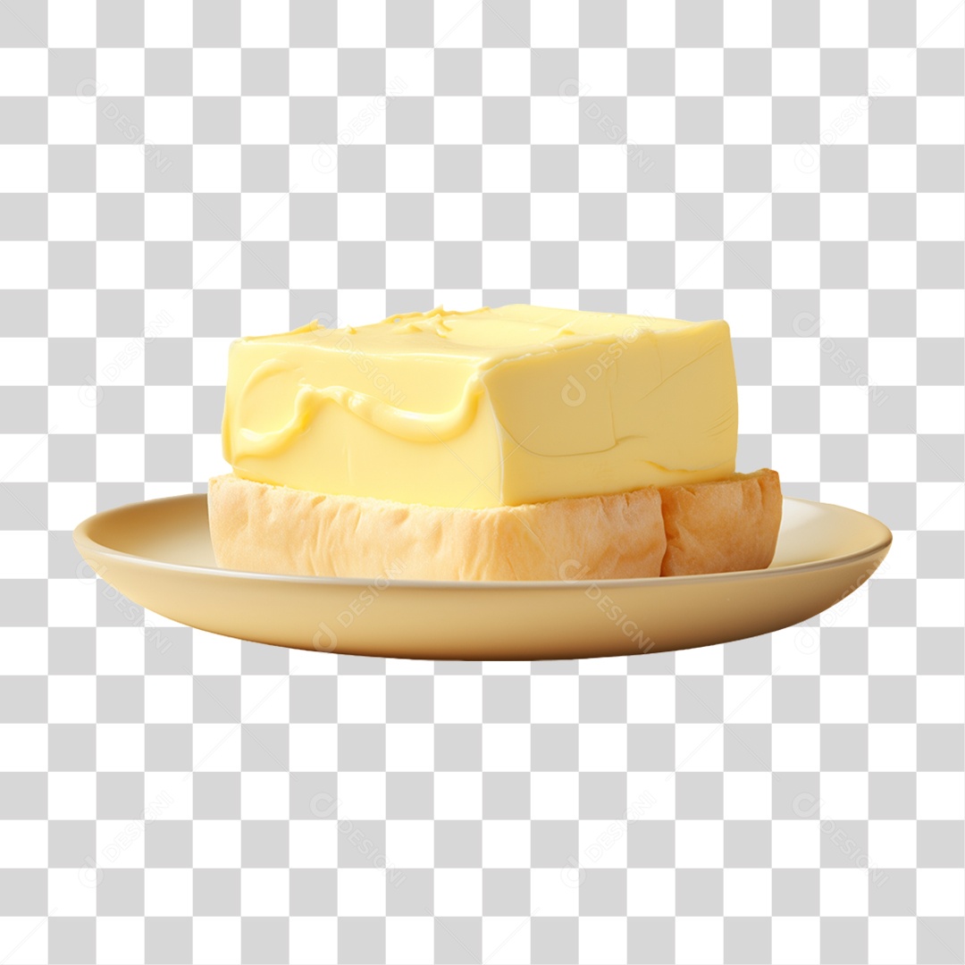 Pão com Fatias de Queijo PNG Transparente