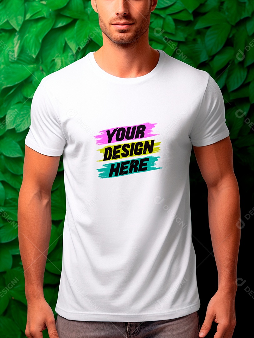 Mockup de Camiseta Masculina PSD Editável