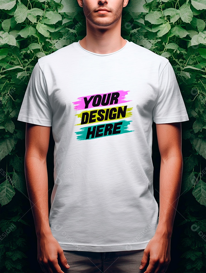 Mockup de Camiseta Masculina PSD Editável