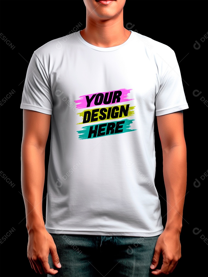 Mockup de Camiseta Masculina PSD Editável