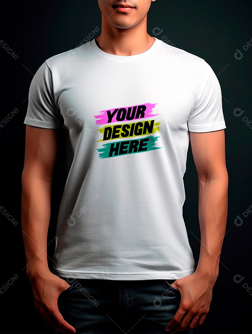 Mockup de Camiseta Masculina PSD Editável