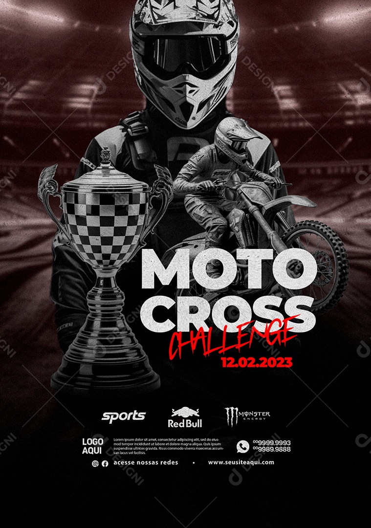 Moto Cross Challenge Social Media PSD Editável