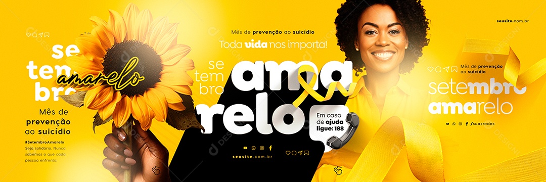 Carrossel Setembro Amarelo Toda Vida Importa Social Media PSD Editável