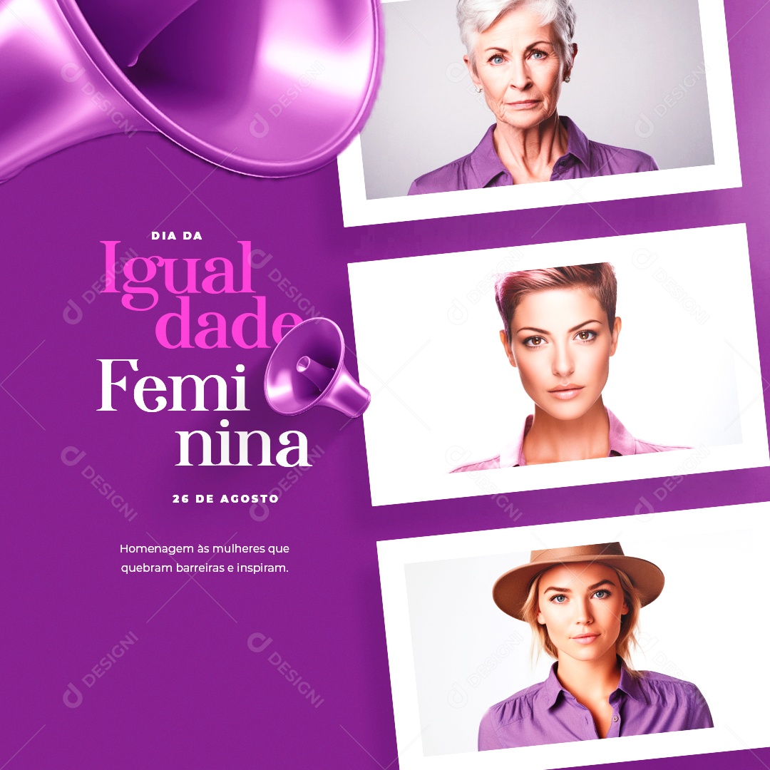 International Women's Equality Day Tribute to Women Social Media PSD Editable