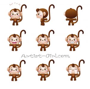 macaco louco de desenho animado 12279166 Vetor no Vecteezy