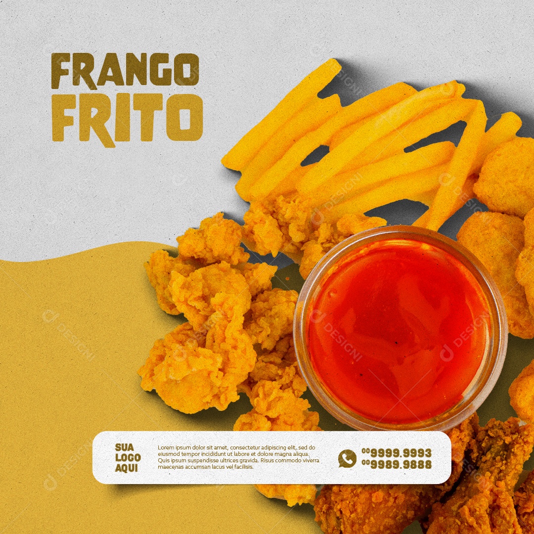 Social Media Frango Frito PSD Editável