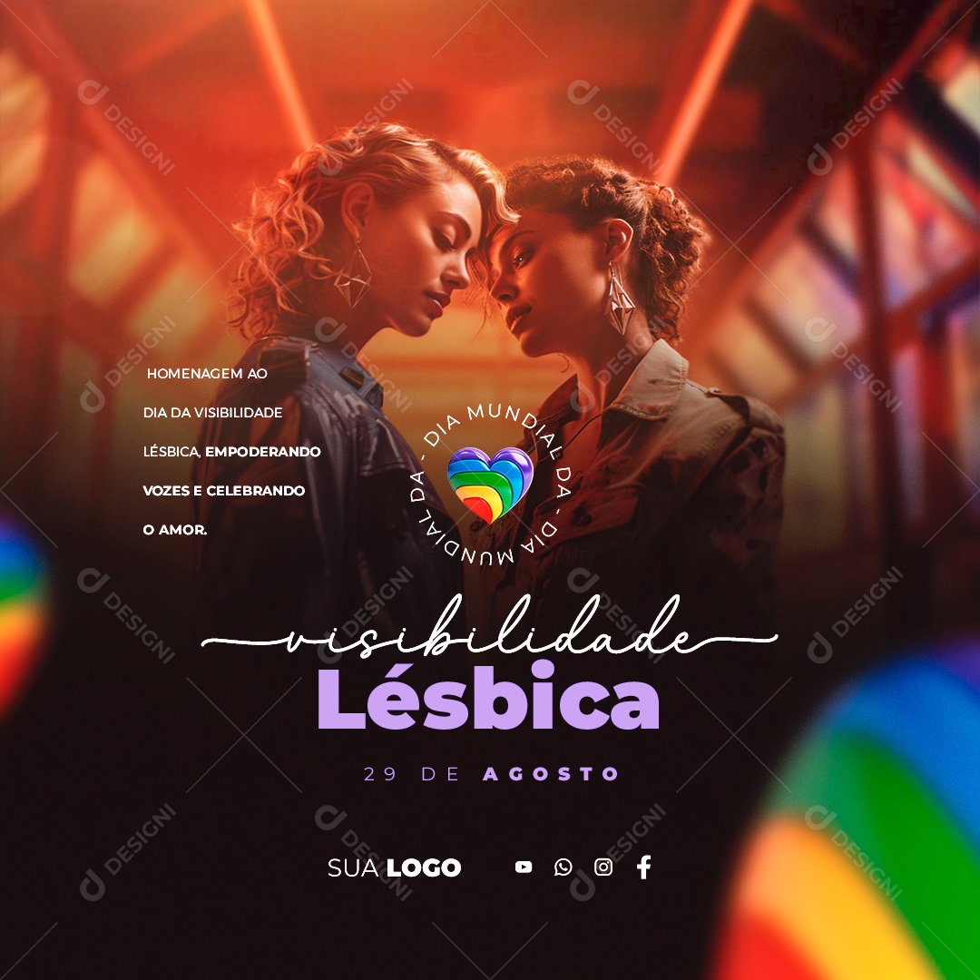 National Lesbian Visibility Day: Empowering Voices and Celebrating Love | Editable Social Media PSD