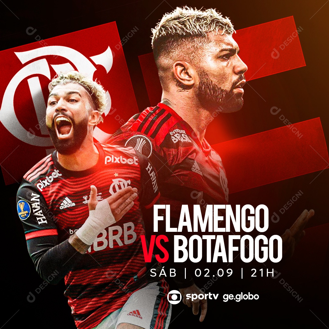 Flamengo Gabigol Futebol Social Media PSD Editável [download] - Designi