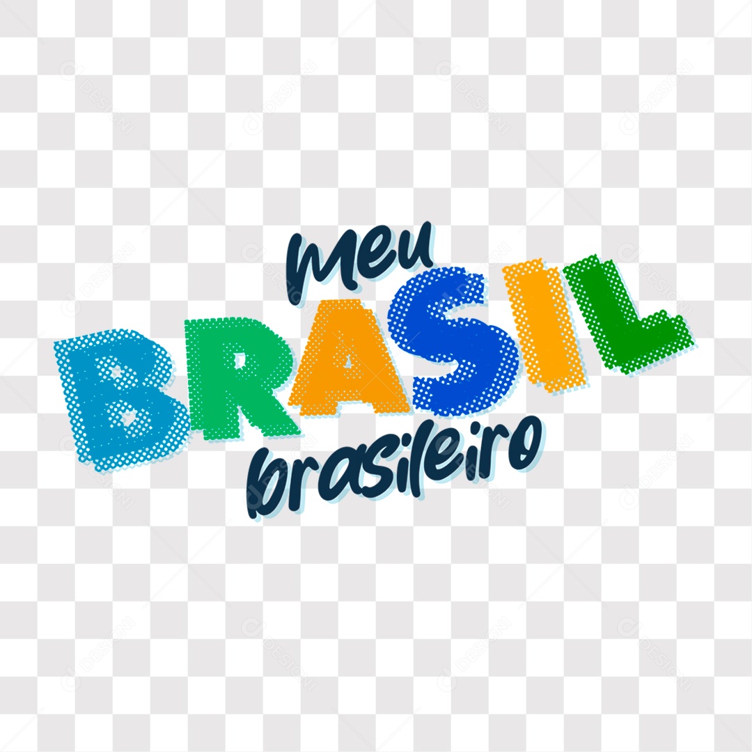 Lettering Meu Brasil Brasileiro EPS + PNG