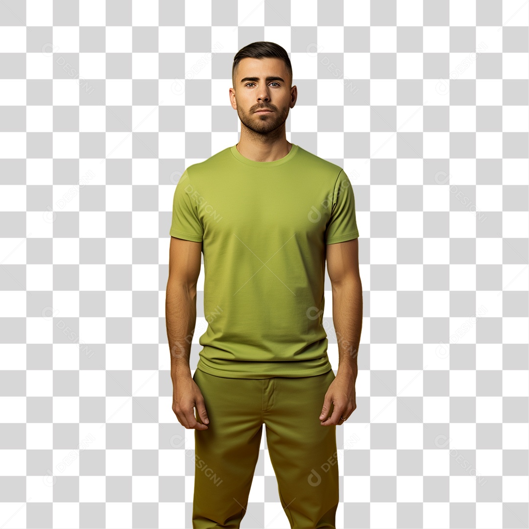 Sete de Setembro Homem de Verde Sorrindo PNG Transparente