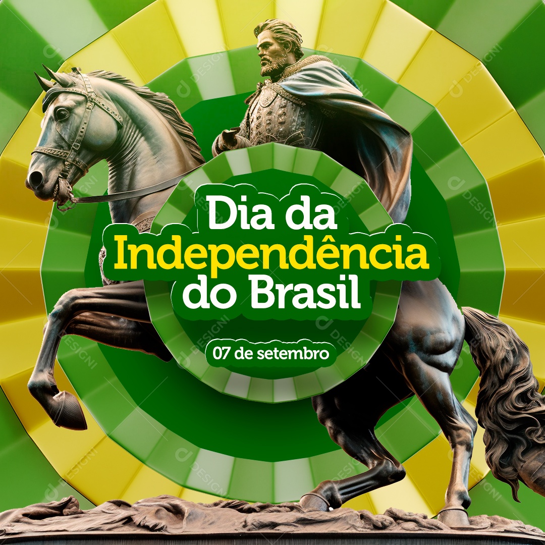 Dia da Independência do Brasil 07 de Setembro Social Media PSD Editável