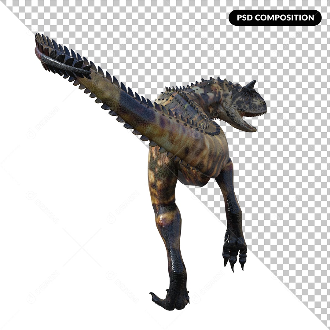 Carnotaurus Dinosaur 3D Element for PSD Composition