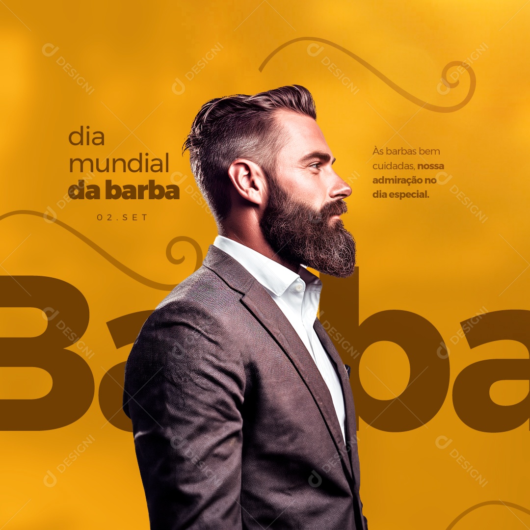 World Beard Day For Beards Well Groomed Our Admiration Social Media PSD Editable