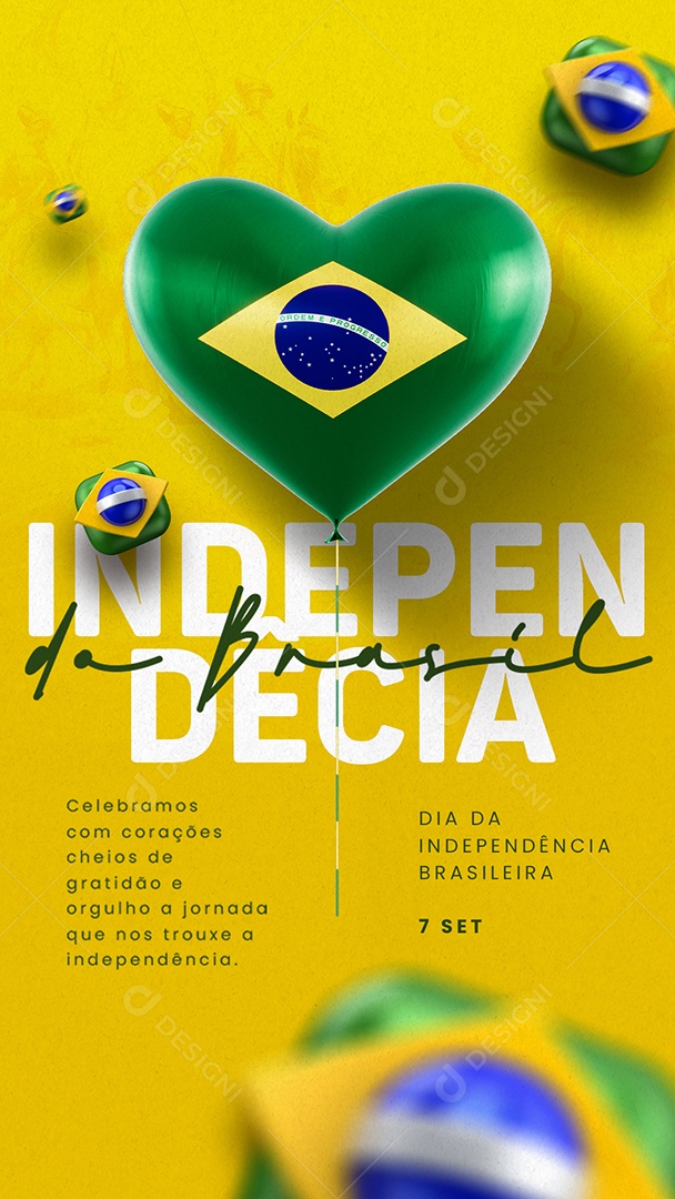 Story Dia da Independência do Brasil 7 De Setembro Social Media PSD Editável