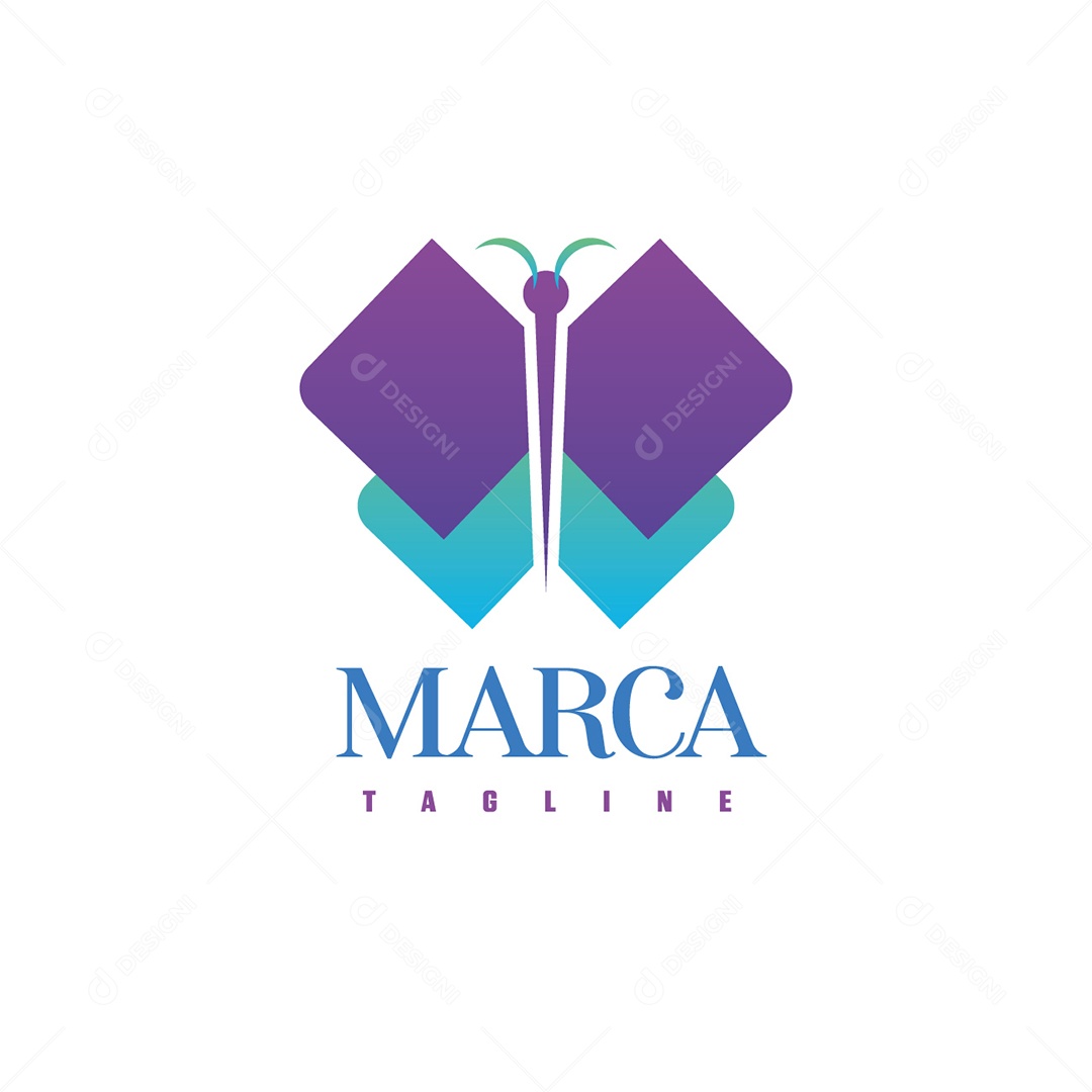 Logo Marca Tagline Ilustração AI + EPS Editável