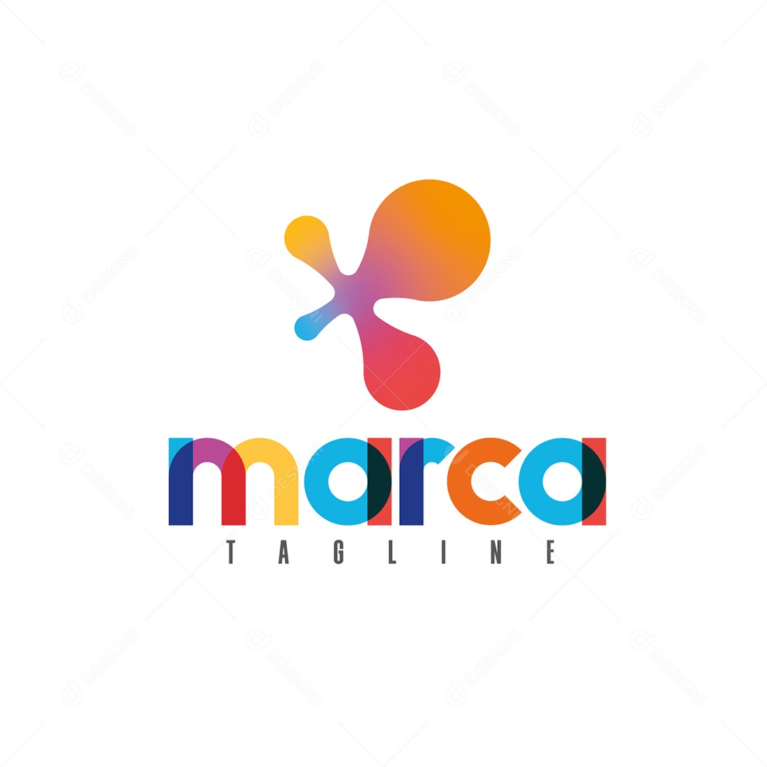 Logo Marca Tagline Ilustração AI + EPS Editável