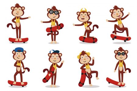macaco louco de desenho animado 13780629 Vetor no Vecteezy